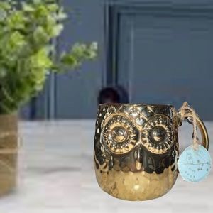 Home Essentials “Hoot Hoot” Owl Mug Gold Metallic